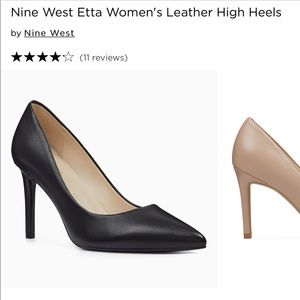 Nine West Leather Black Heels